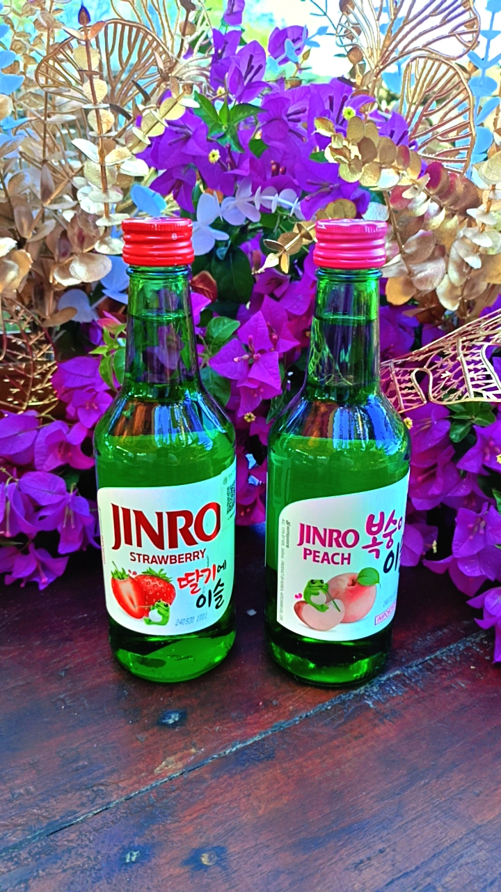 Soju de fresa y durazno