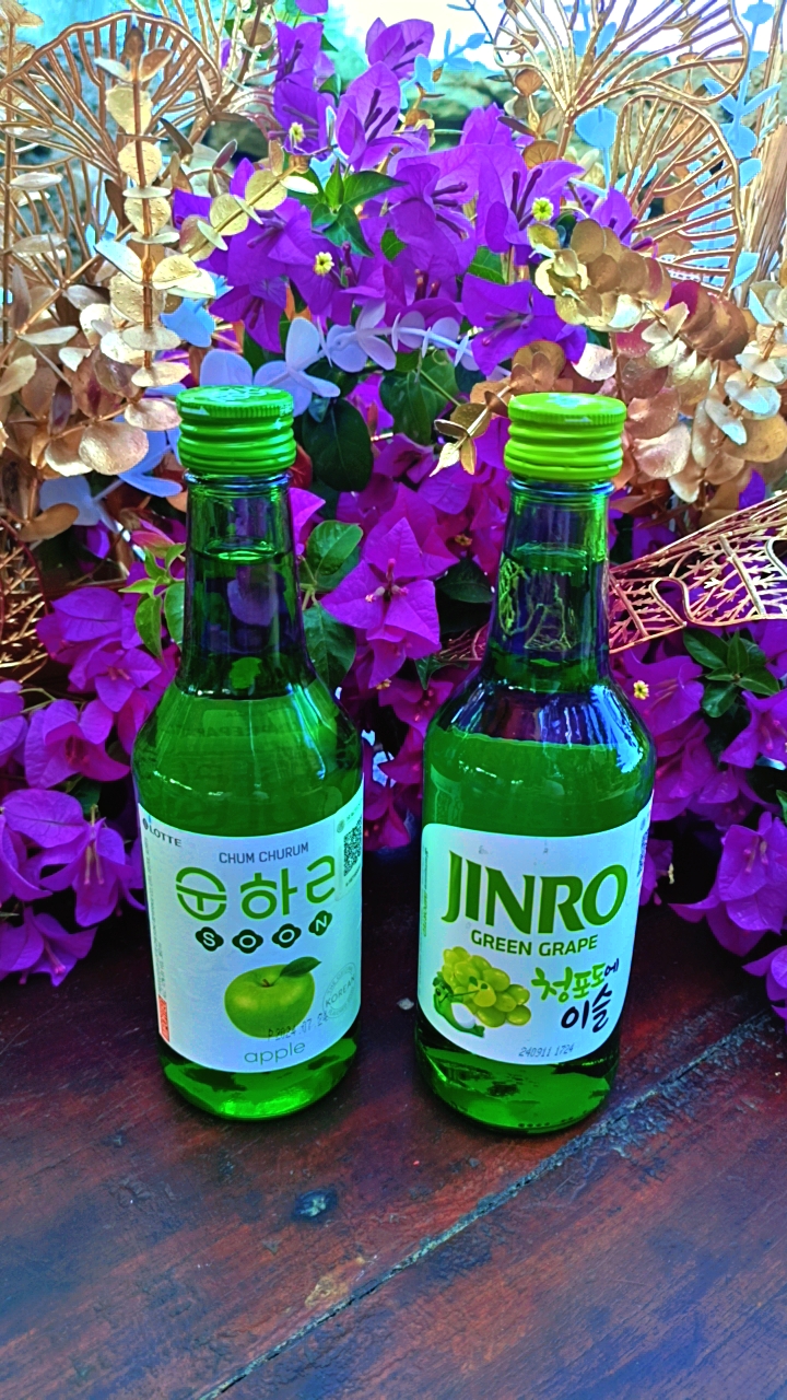 Soju de manzana y uva verde